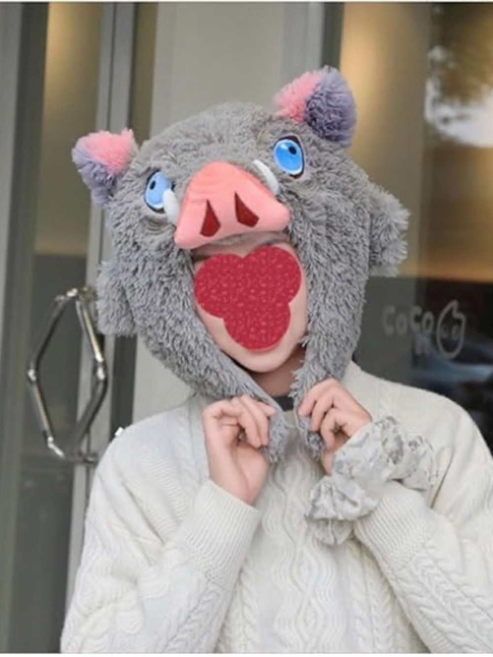 Demon Slayer Inosuke inoshishi Stuffed plush Hat Cap
